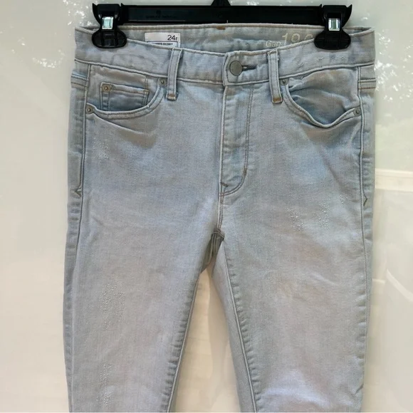 GAP Women’s Light Wash Always Skinny High Rise Jeans Size 24 Regular - Picture 2 of 10